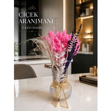 Nc Design Concept Premium Şoklanmış Kuru Çiçek Aranjmanıvazo Dahil- Dekoratif Salon, Banyo, Ofis Dekoru - Ev Hediyesi - Doğum Günü Hediyesi