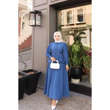 Balon Kol Peplum Bluzlu Etekli Takım