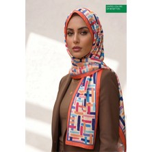 Benetton Fiore Desenli Şal B-S-1011 Camel