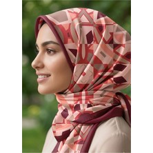 Benetton Sıena Desenli Eşarp B-E-1003 Bordo