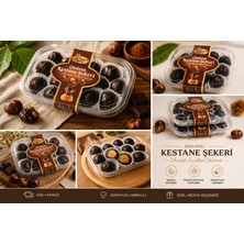 Kestane Diyarı Çikolatalı Kestane Şekeri 350 gr Duble Kestane. Plastik Kutulu Katkısız Pancar Şekeri ile Yapılmıştır.
