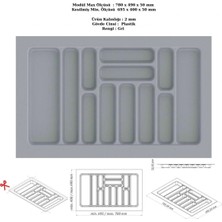 Empressco Geniş Çekmece Içi Kaşıklık ve Düzenleyici, Pratik Organizatör 78X49 cm