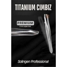 Zenviaa 3 mm Ince Uçlu Cımbız Titanyum Çelik Solingen Professional Zenviaafg
