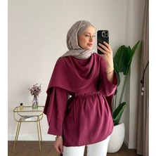 Trendparis Pelerin Yaka Bluz Bordo