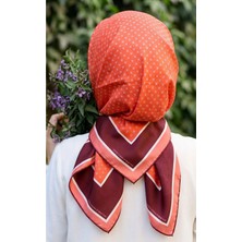 Benetton Sıena Desenli Eşarp B-E-1001 Şeftali