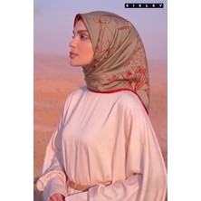 Sisley Saten Kadın Ipek Eşarp S-E-2032 Vizon