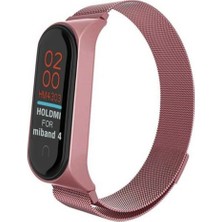 Marsilyan™- Xiaomi Mi Band 4 Metal Mıknatıslı Kordon - Rose