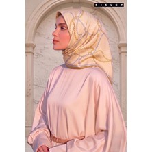 Sisley Saten Kadın Ipek Eşarp S-E-2033 Krem