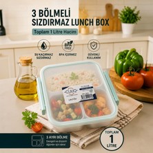 Culiq 3 Bölmeli Sızdırmaz Lunch Box 1000 ml – Bpa Içermez, Contalı Kapaklı Beslenme Kutusu