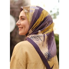 Benetton Sıena Desenli Eşarp B-E-1002 Füme