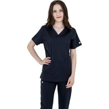 Peace Scrubs Üstü – V Yaka, 3 Cepli ve Esnek Doktor / Hemşire Üstü