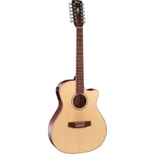 Cort Endonezya Cort GAMEDX-12OP Elektro Akustik Gitar 12 Telli Grand Auditorium Kasa | Sahne/kayıt