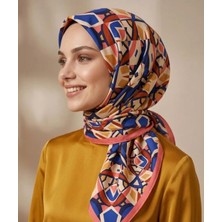 Benetton Sıena Desenli Eşarp B-E-1003 Kiremit