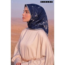 Sisley Saten Kadın Ipek Eşarp S-E-2032 Mavi
