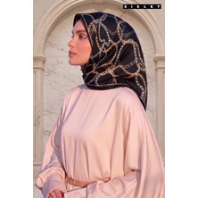 Sisley Saten Kadın Ipek Eşarp S-E-2033 Siyah