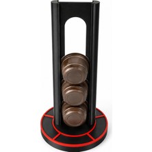 Mira's Coffee Tchibo Cafissimo Kahve Kapsülleri Için Üretilmiş Dikey Kapsül Tutucu - 10 Kapsül Kapasiteli / Çelik Ayaklar ile Ağırlığı Arttırılmış / Endüstriyel Tasarım