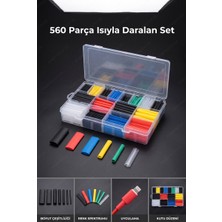 Evgereçlerim Isıyla Daralan Makaron Kablo Seti 560 Parça Çok Renkli Koruyucu Kılıf Elektrik Yalıtım Tamir Aksesuarı