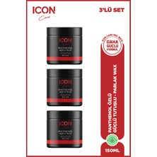 Icon Care Iconcare Panthenol Aqua Wax Maksimum Tutuş Parlak Görünüm Saç Waxı 3'lü Set 150 ml