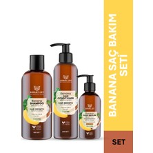 Ashley Joy Yavaş Uzayan Saçlara Niacinamide ve Vegan Keratin Içeren Banana 3'lü Bakım Seti