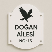 Outdoor One Kişiye Özel Pleksi Kapı İsimliği | Yazılı Pleksi Apartman & Site Tabelası 20 cm