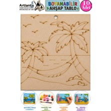 Artlantis Ahşap Boyama Tabletler 10 Adet 10X15 Yaz Teması Boyama Figürü Etkinlik Çocuk Gelişim Motor Beceri Anasınıfı Kreş