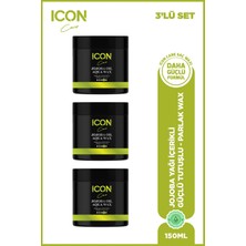 Icon Care Iconcare Jojoba Oil Aqua Wax Güçlü Tutuş Parlak Görünüm Saç Waxı 3'lü Set 150 ml