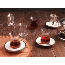 Porland Bakır 12 Parça 6 Kişilik Çay Takımı