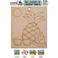 Artlantis Ahşap Boyama Tabletler 10 Adet 10X15 Yaz Teması Boyama Figürü Etkinlik Çocuk Gelişim Motor Beceri Anasınıfı Kreş