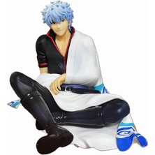 Dek Gintoki Sakata 16 cm Gintama Anime Figürü Pvc Koleksiyonluk Oturan Figür