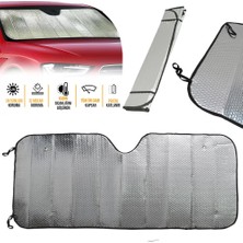 Poke Araç Ön Cam Güneşlik 60X130CM Araç Içi Metalize Katlanabilir PK-4577
