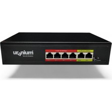 Marmara Qumasch Uranıum POE-4002-48W 4 Port 10/100 + 2 Port 10/100 RJ45 Uplınk Watch-Dog Poe Swıtch(Realtek Chıpset)