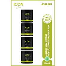 Icon Care Iconcare Jojoba Oil Aqua Wax Güçlü Tutuş Parlak Görünüm Saç Waxı 4'lü Set 150 ml