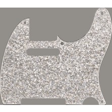 Fender 0992186002 Gitar Pickguard Plakası | Telecaster, Hybrid Glass, Parlak Efektli, Gümüş