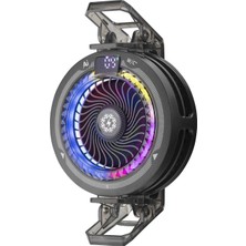 Aydogan's Telefon Soğutucu Fan Rgb Isı Göstergeli Siyah TH25PRO