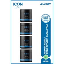 Icon Care Iconcare Keratin Aqua Wax Güçlü Tutuş Parlak Görünüm Saç Waxı 4'lü Set 150 ml