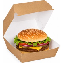 Barışkan Hamburger Kutusu Natural 15X15X8CM 100 Adet