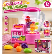 Trust Store Pilli Işıklı Oyuncak Meyve Sıkacağı Blender Seti Sesli ve Dönen Karıştırıcılı Mutfak Oyuncağı