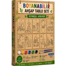 ArtMaster Ahşap Boyama Tabletler 10LU Set 10X15CM 10 Adet Tablet Boyama Figürü Etkinlik Çocuk Gelişim Motor Beceri Anasınıfı