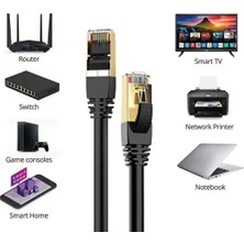 ALPA ES- Cat7 Kablo 20 METRE Ethernet Kablosu RJ45 Konnektör