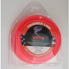 Veta 4mm 28M 4 Kenarlı Turuncu Misina