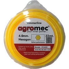 Agromec Motorlu Tırpan Misinası 4mm 6 Köşe