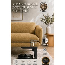 Legora Wood Design 14 cm Küt Ahşap Mobilya Ayağı Siyah | Gürgen Koltuk Kanepe Berjer Baza Tv Ünitesi Uyumlu