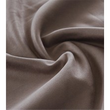 Süper Tekstil Süet Fon Perde Kahve 140X270CM