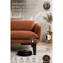 Legora Wood Design 18 cm Küt Ahşap Mobilya Ayağı Siyah | Gürgen Koltuk Kanepe Berjer Baza Tv Ünitesi Uyumlu