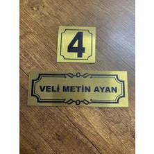 Outdoor One Metal Kapı İsimliği Gold 0019
