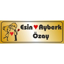 Outdoor One Metal Kapı İsimliği Gold 0005