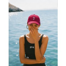 Anıston Bordo Baseball Cap Nakışlı - Unisex Şapka