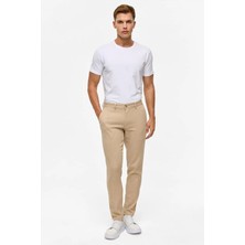 Süvari Bej Slim Casual Pantolon