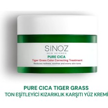 Sinoz Pure Cica Tiger Grass Anında Ton Eşitleyici Onarıcı Yüz Bakım Kremi 15 ml
