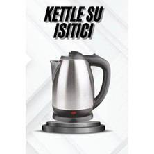 Epilons Kettle Su Isıtıcı C F Priz Uyumlu 220 - 240 V Paslanmaz Çelik Kablolu